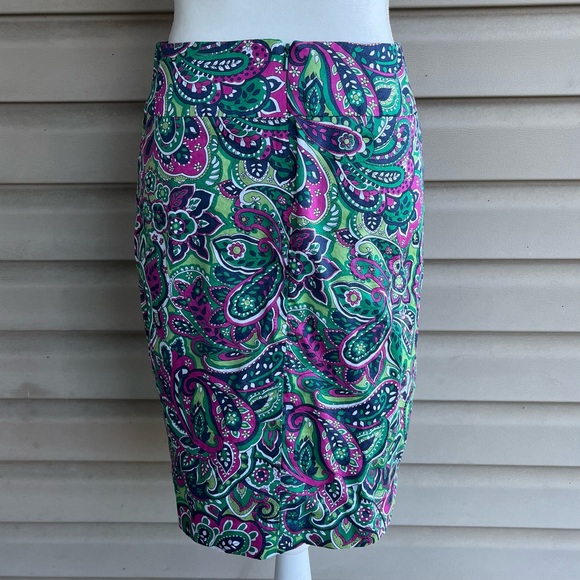 •Talbots• Paisley Design Pencil Skirt - Size 6P - Picture 5 of 8